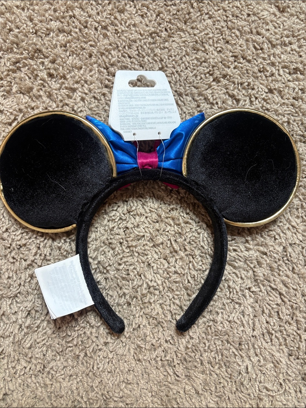 NWT Disney Frozen Anna Minnie Ears- velvet ears with decorative bow - Picture 4 of 4
